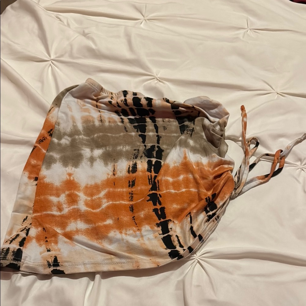 Fashion Nova Tie-Dye Skirt with Drawstring